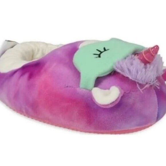 Girls Lola The Unicorn Plush Slipper, Junior Sizes 4-5 - Picture 3 of 6